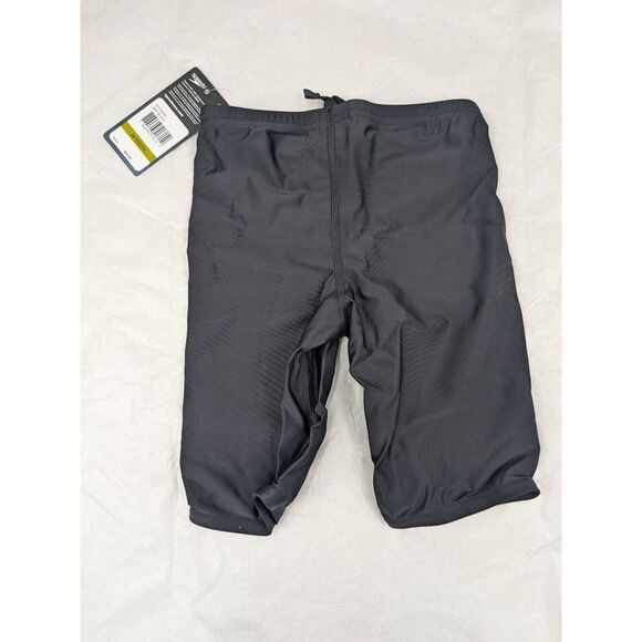 NWT Speedo Power Flex Eco Jammers Boys size 24 Black Competition Swimsuit - Picture 2 of 12